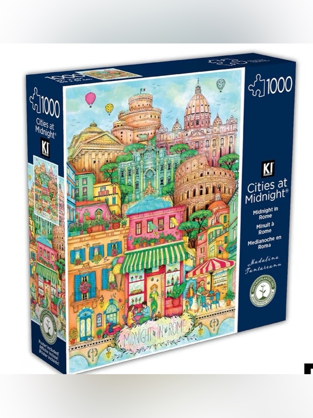 'Midnight in Rome' 1000-Piece Puzzle - Multicolor